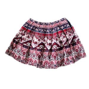 Floral and Abstract Patterned Skirt